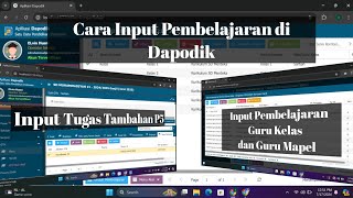 Cara Input Pembelajaran dan Tugas Tambahan P5 di Dapodik 2025 [upl. by Yrreiht213]