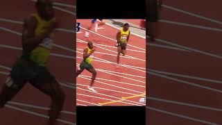 Usain bolt vs yohan blake shortsfeed youtubeshorts shorts sport viralvideoshorts goviralshorts [upl. by Marissa]