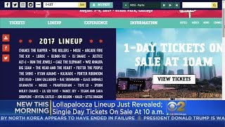 Lollapalooza Announces 2017 Daily Lineup [upl. by Ade]