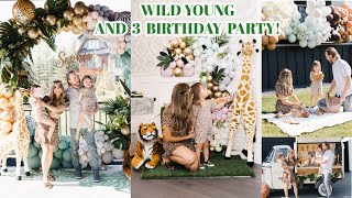 TWINS 3RD SAFARI BIRTHDAY  NEW FALL DECOR VLOG🍁🦒🦓 [upl. by Pavlish]