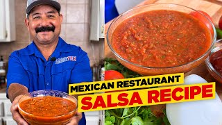 The BEST Mexican Restaurant SALSA ROJA Recipe  the secret ingredient [upl. by Rhee]