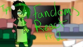 Fandoms React To Eachother PT 2 TophATLA short [upl. by Obau815]