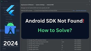 Android SDK File Not Found  Troubleshooting Guide for Flutter Developers flutter [upl. by Aifos]