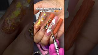 Mini Tutorial🍂🧡 acrylics nails naildesigns nailart nailtech nailinspo fallnails [upl. by Aziar]