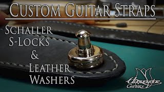 Making Custom Guitar Straps Installing Shaller Strap Locks amp Making Leather Washers [upl. by Buchbinder558]