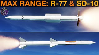 Max Range Of R77Russia amp SD10PL12China Air To Air Missiles  DCS [upl. by Elleivad857]