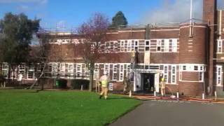 Fire at Higham Lane School [upl. by Ierbua147]