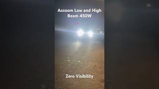 Aozoom Low and High Beam Zero Visibility From Front viralshorts viralvideo youtubeshorts viral [upl. by Nonaihr]