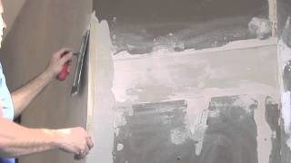 Repair large hole in wall with hot mud [upl. by Ajax765]