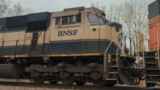 BNSF 9650 Trails on the CATMSFB at Saltillo Nov 2 2024 [upl. by Tiler]