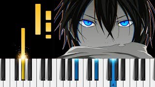 Noragami OP  Goya no Machiawase  Piano Tutorial  ノラガミ [upl. by Karita]