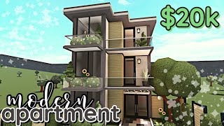 Building a Bloxburg APARTMENT Modern  Build Tutorial WITH VOICE [upl. by Reddy]