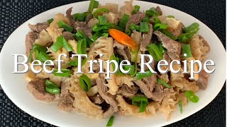 Beef Tripe Simple Recipe  Tuwalya ng Baka  Lutong Pinoy  Simpleng Ulam [upl. by Bohs]