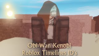 ObiWan Kenobi Suits  Roblox Timelines ID’s Part 1 [upl. by Derian561]