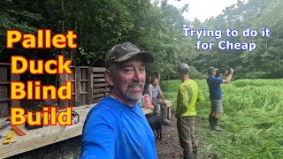 Building a 500 Duck Blind with 0 of Pallets DIY Duck Blind [upl. by Ajnot]