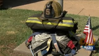 Fallen firefighter honored with dignified transfer through Wichita [upl. by Dougald319]