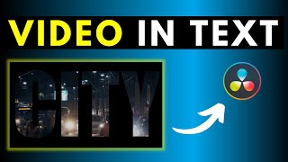 How to Add Video in Text in DaVinci Resolve  Video In Text Effect in DaVinci Resolve [upl. by Adnahsar]