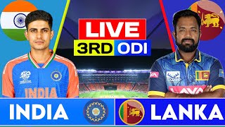 Live India vs Sri Lanka 3rd ODI Match  IND vs SL Today ODI Match Live  Today Match Live Score [upl. by Gilbertina]