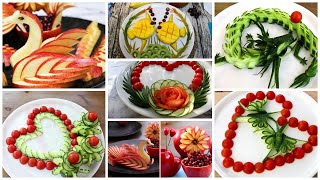 1Hr Salad decorationSalad design  Fruit amp Vegetable Carving amp Cutting Garnish [upl. by Nodnar]