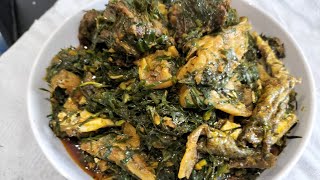 HOW TO MAKE VEGETABLE SOUP WITH FRESH OKAZI AND WATERLEAF [upl. by Ralli]