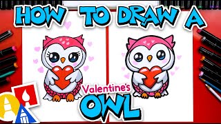 How To Draw A Valentines Owl [upl. by Hsan]