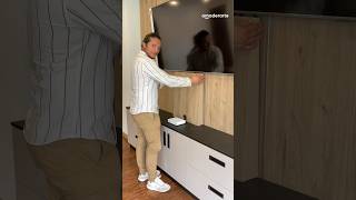 Este mueble de para tv ESCONDE UN SECRETO 🤯 carpinteria muebles diseñointerior [upl. by Im]