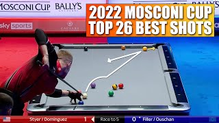 TOP 26 BEST SHOTS  Mosconi Cup 2022 9Ball Pool [upl. by Eibloc]