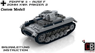 Custom WW2 WWII Panzer 2 Tank PzKpfw II 20mm Ausf F aus LEGO ® Steinen [upl. by Balliett]