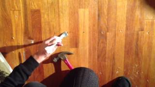 How to remove nails from hardwood floor [upl. by Sherline]