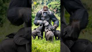 Gorilla vs Lion real fight shorts facts kimtifacts animals [upl. by Georgina992]