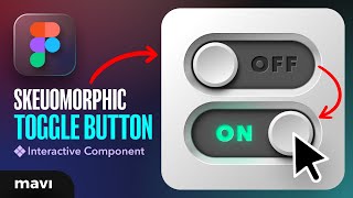 Create a Skeuomorphic Toggle On  Off Button in Figma [upl. by Ranita]