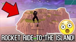 ROCKET RIDING MYSELF TO THE STARTSPAWN ISLAND Fortnite Battle Royale [upl. by Klug881]