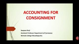 Accounting for Consignment [upl. by Wallie146]