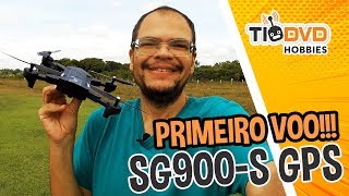 DRONE SG900S GPS BOM E BARATO PARA INICIANTES COM CAMERA HD VOO TESTE [upl. by Kirrad632]