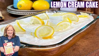 LEMON CREAM CAKE Easy with Box Cake Mix [upl. by Kirsch548]