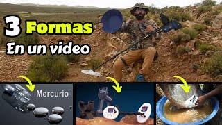 COMO EXTRAER ORO 3 Formas Con Mercurio con Detector y con Bateas ORO artesanal [upl. by Nnoryt]