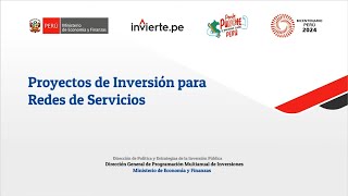 DGPMI Lineamientos metodológicos generales para elaborar Proyectos de Inversión para Redes de Serv [upl. by Nylyahs]