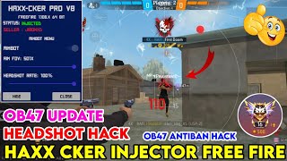 Free Fire OB47 injector  Headshot Hack  Esp Location  Rank Working injector  ff hack [upl. by Sokul]