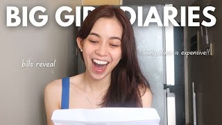 Big Girl Diaries •౨ৎ˚ grwm living alone expenses cooking at home tiktok haul [upl. by Aziaf289]