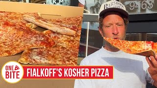 Barstool Pizza Review  Fialkoffs Kosher Pizza Surfside FL [upl. by Nolrac678]