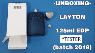 Unboxing  Layton by Parfums de Marly Tester 2019 batch [upl. by Marje]