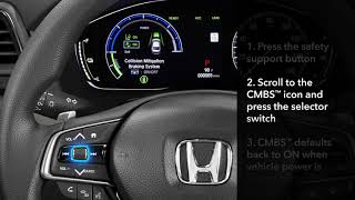 Honda Insight How to Use the Collision Mitigation Braking System™ CMBS™ Display Audio Models [upl. by Bigot81]