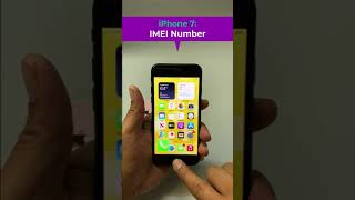 3 How to check the quotIMEI Numberquot of an iPhone 7 iphone smartphone [upl. by Tacita]