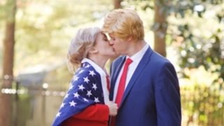 Hillary Clinton And Donald Trump Get Romantic In Hilarious Mock Engagement Shoot [upl. by Ranjiv]