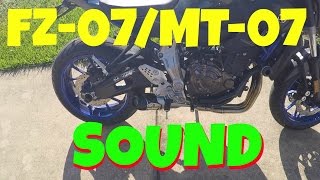 FZ07MT07 Exhaust Sound Two Brothers S1R Exhaust Sounds [upl. by Marbut]