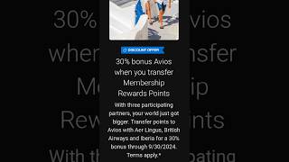 Offer Alert 30 transfer bonus from amex to avios creditdebitwithabhi premiumcard creditcard [upl. by Ohaus]