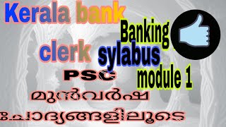 Kerala bank clerk exam cseb junior clerk PSC banking sylabus based pyq [upl. by Blancha]