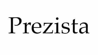 How to Pronounce Prezista [upl. by Lalla766]