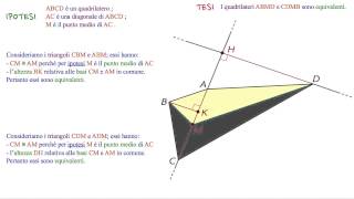 Dato un quadrilatero sia M il punto medio della diagonale Dimostra che ABMD e CDMB sono equivalenti [upl. by Navad]