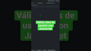 🤔 Cómo validar login y roles de usuario con JavaScript paso a paso [upl. by Hayimas]